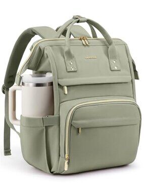 Womens Laptop Backpack Travel Bag With Stanley Cup Holder Teacher Nurse